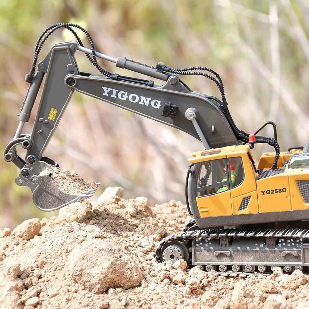 oh my god - Remote Control Excavator Toy RC Construction Engineering Vehicles with Light Music; Gifts for Kids