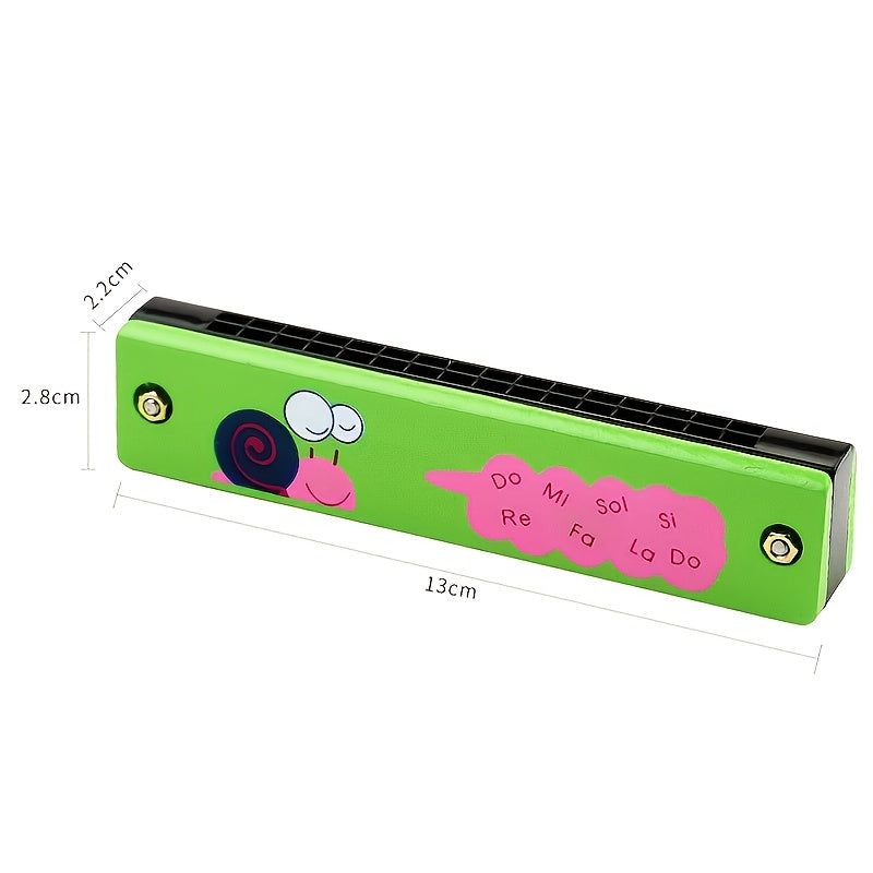 oh my god - Cute Harmonica Montessori Educational Toy; Cartoon Pattern Children Wind Instrument Gift