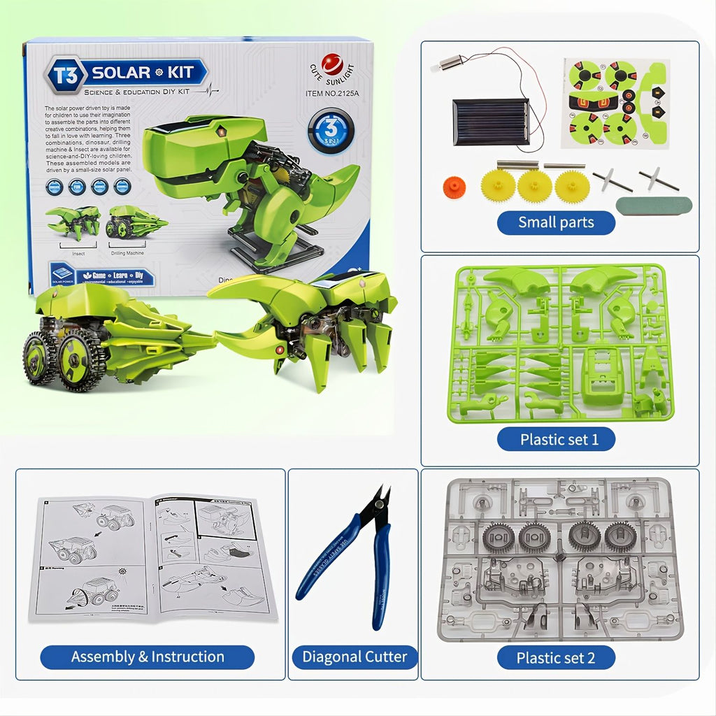oh my god - 3in1 Solar Robot Toys Science Kits Kids Age 8 9 10 11 12 STEM Learning Educational Building Engineering Gifts Toy Boys