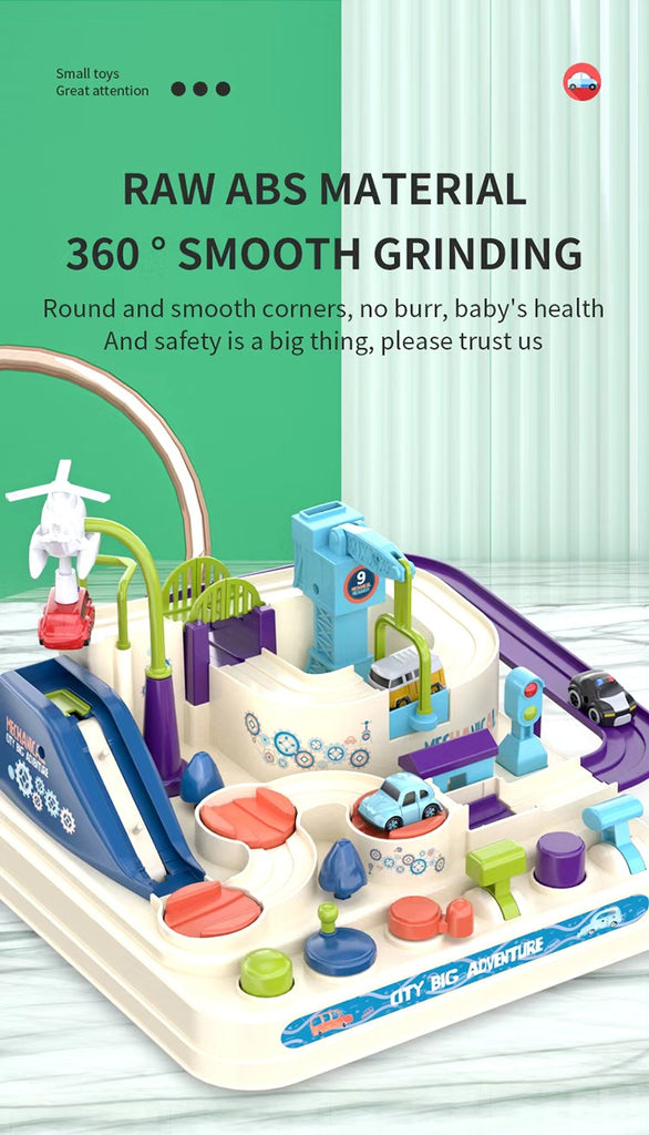 oh my god - Kids Race Track Toys For Boy Car Adventure Toy For 3 4 5 6 7 Years Old Boys Girls; Puzzle Rail Car; City Rescue Playsets Magnet Toys W/ 4 Mini Cars; Preschool Educational Car Games Gift Toys