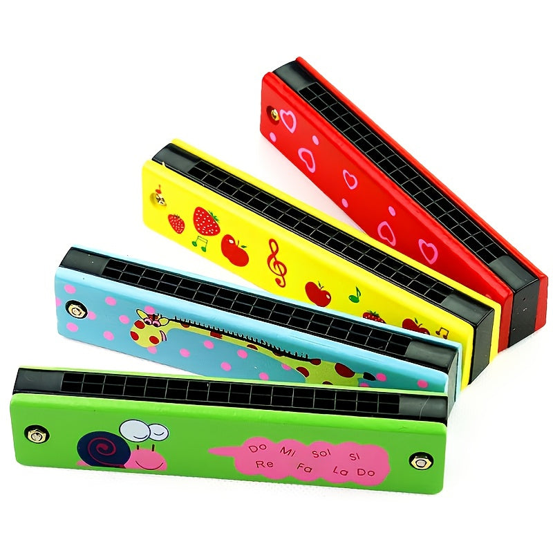 oh my god - Cute Harmonica Montessori Educational Toy; Cartoon Pattern Children Wind Instrument Gift