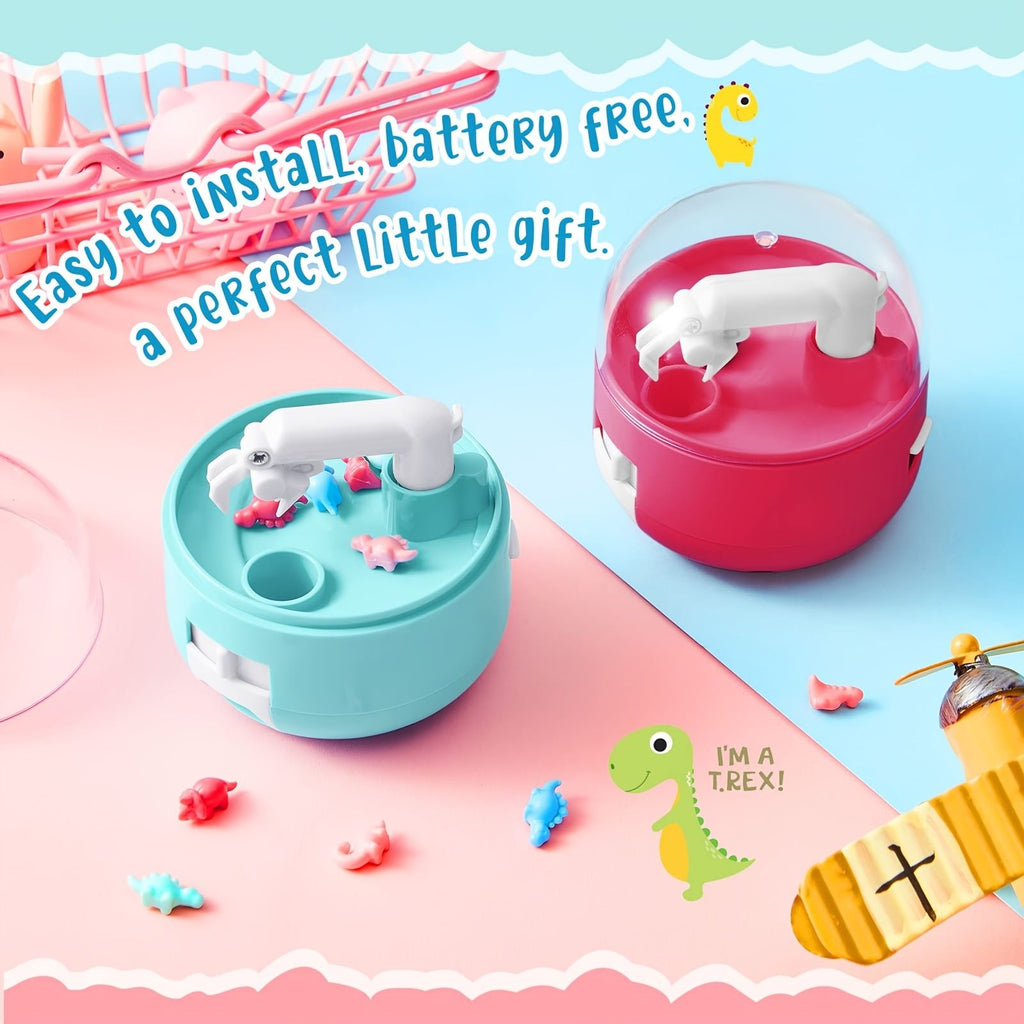 oh my god - Mini Claw Machine For Kids -Mini Dinosaur Figures Claw Machine Prizes Toy Grabber Mini Arcade Game Miniature Novelty Toys Birthday Gifts For 3+ Year Old Boys & Girls(4 Color)