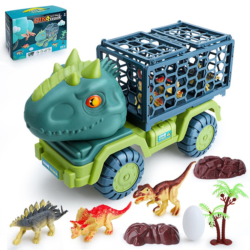 oh my god - Large Dinosaur Inertia Transport Toy Car Children's Truck Christmas Birthday Gift; Dinosaur Play Set For Boys And Girls
