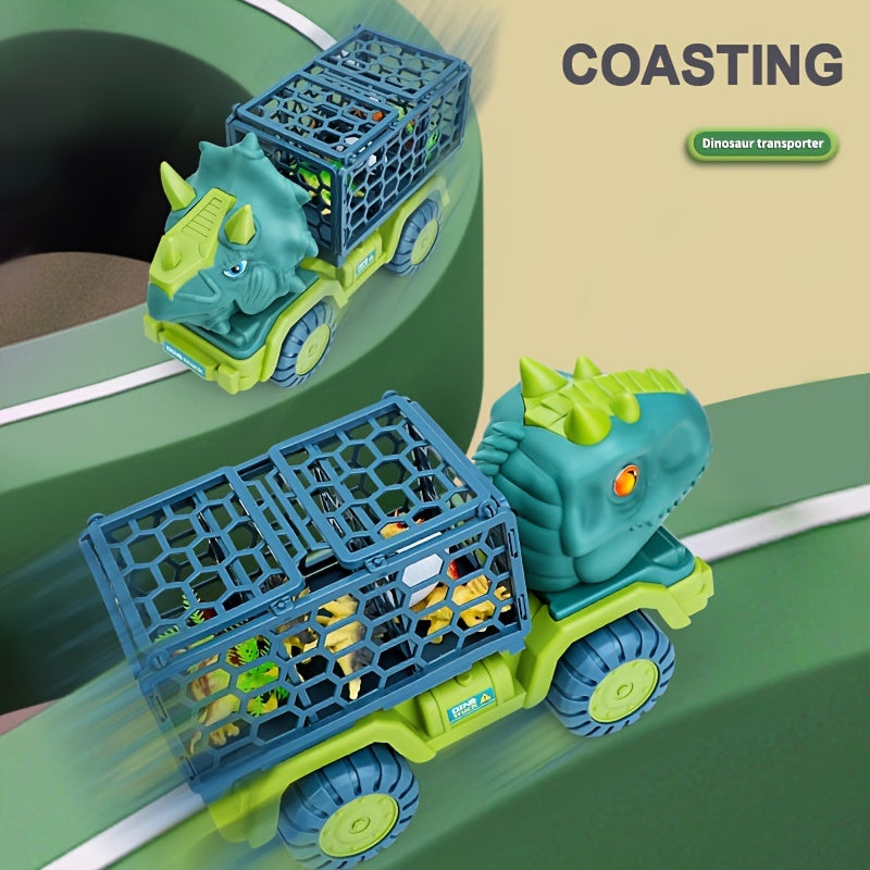 oh my god - Large Dinosaur Inertia Transport Toy Car Children's Truck Christmas Birthday Gift; Dinosaur Play Set For Boys And Girls