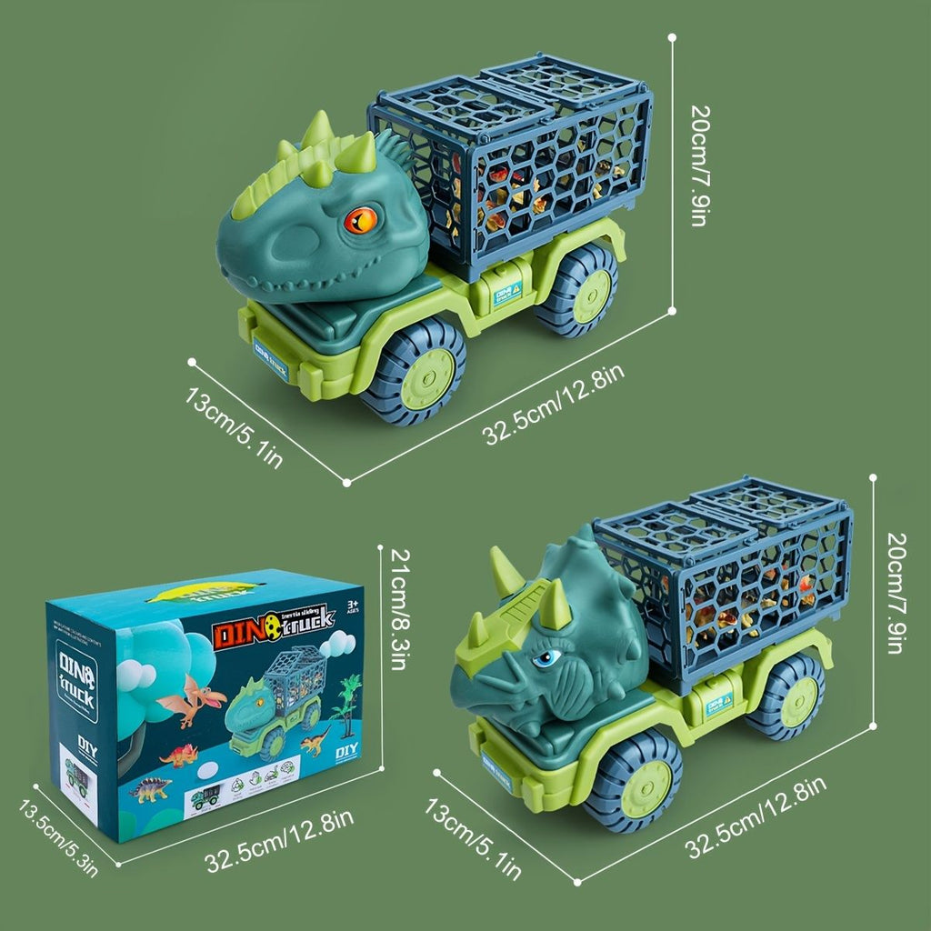 oh my god - Large Dinosaur Inertia Transport Toy Car Children's Truck Christmas Birthday Gift; Dinosaur Play Set For Boys And Girls