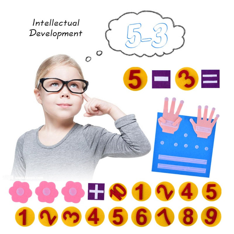 oh my god - Kid Felt Finger Numbers Math Toys; Children Counting Early Learning Educational Board; For Toddler Teaching Aid