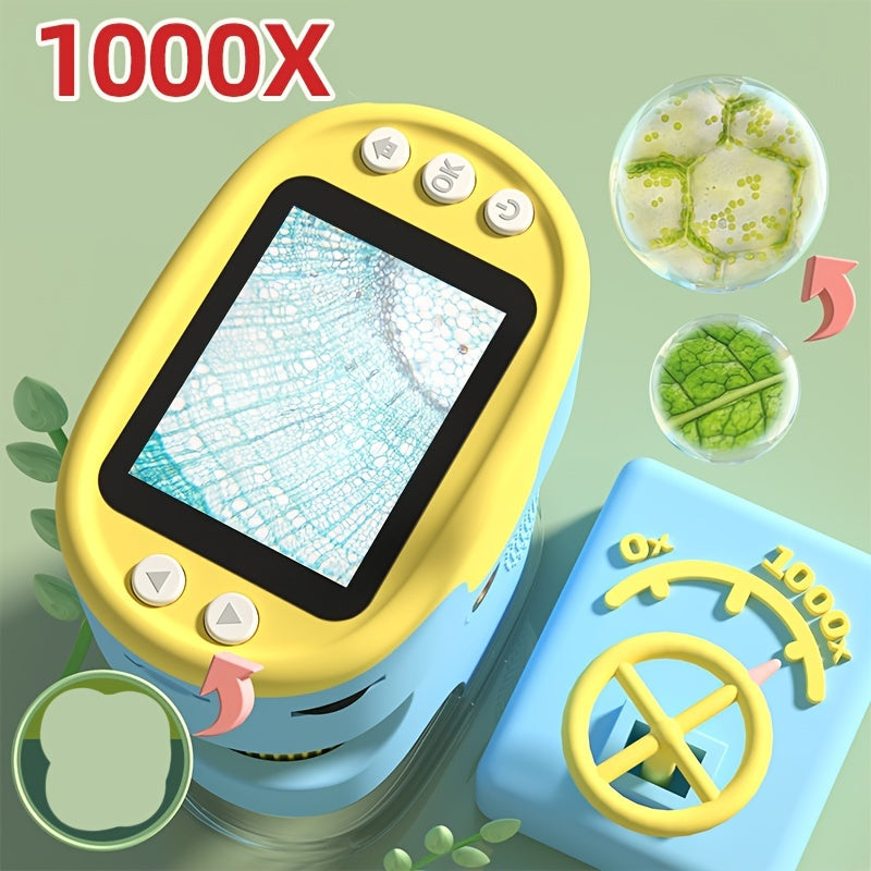 oh my god - Send Triangle Stand 1000 Times Microscope Portable Science Experiment Set Children's Educational Toys Gift For Boys And Girls; it can Take Pictures And Videos
