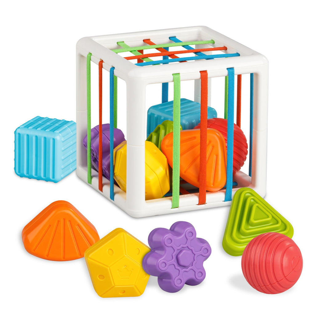 oh my god - Sensory Sorting Bin With Elastic Bands (6pcs Soft Blocks)