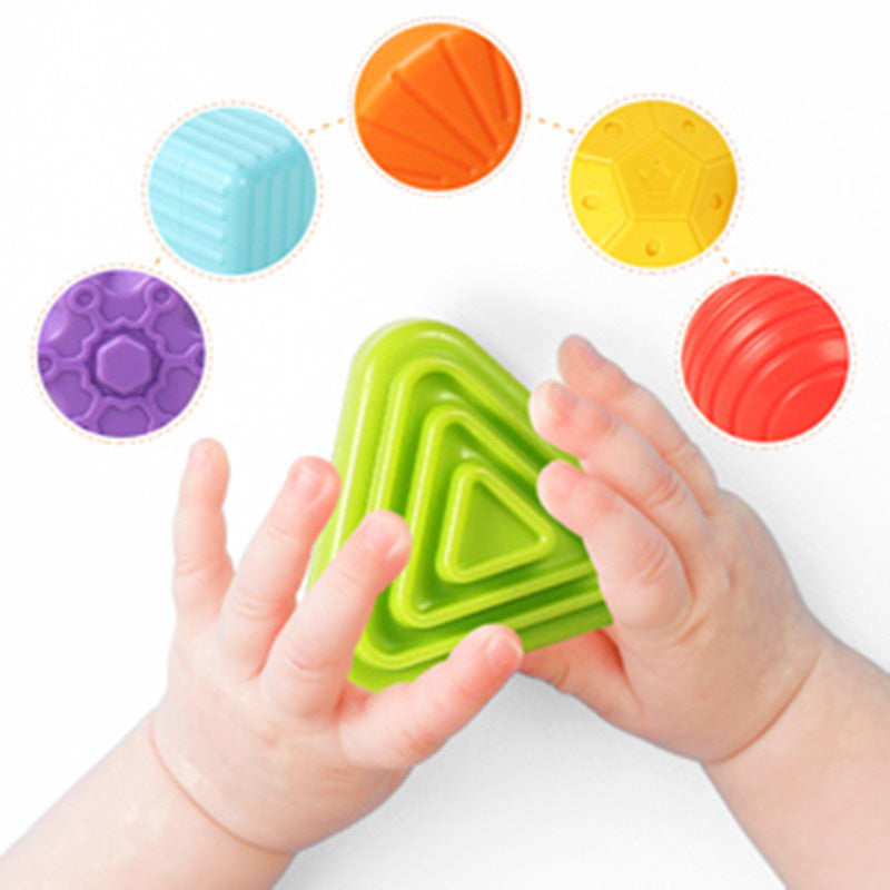 oh my god - Sensory Sorting Bin With Elastic Bands (6pcs Soft Blocks)
