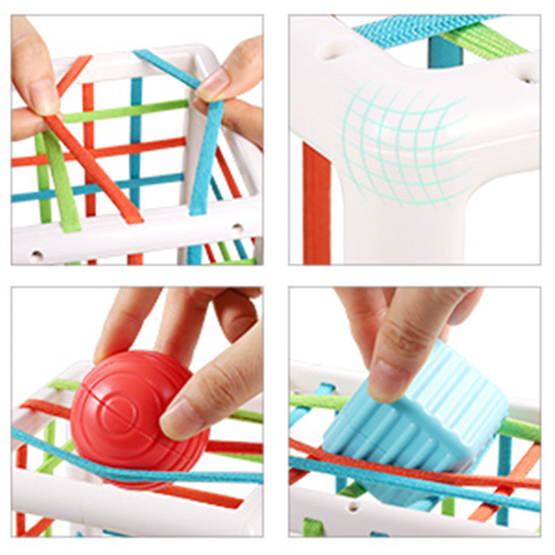 oh my god - Sensory Sorting Bin With Elastic Bands (6pcs Soft Blocks)