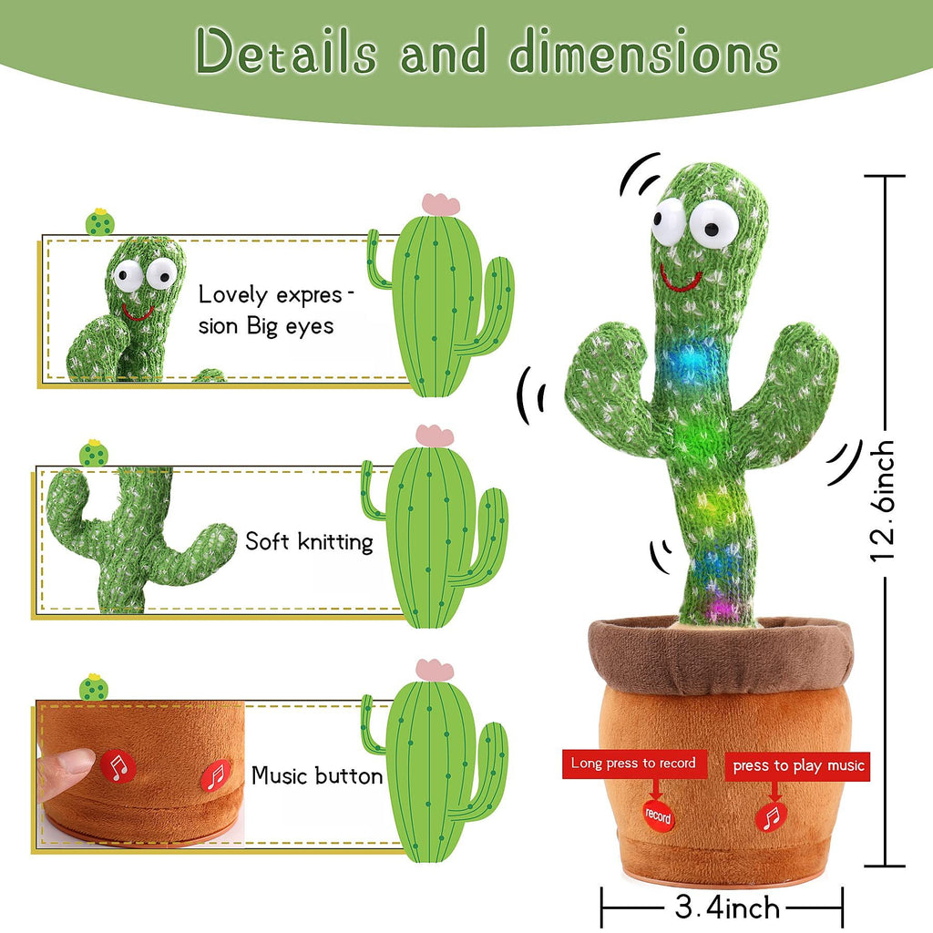 oh my god - Baby Dancing Cactus Talking Cactus Toys- Wriggle Singing Cactus Repeats What You Say- Baby Boy Toys- Plush Electric Speaking Cactus - Baby Girl 15 Second Voice Recorder Toy