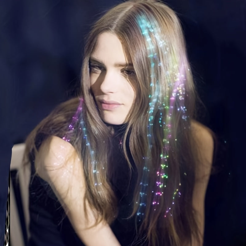 oh my god - 3 Pcs LED Light Up Hair Clip Colored Reflective Flash Hairpin Party Illuminated Flash Braid Christmas Hair Barrettes For Women And Girls