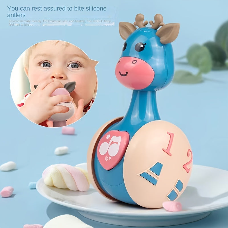 oh my god - Crawling Early Education Tumbler Fawn; 3-6-9-12 Months Old Baby Learning To Crawl Children's Vocal Music Toys