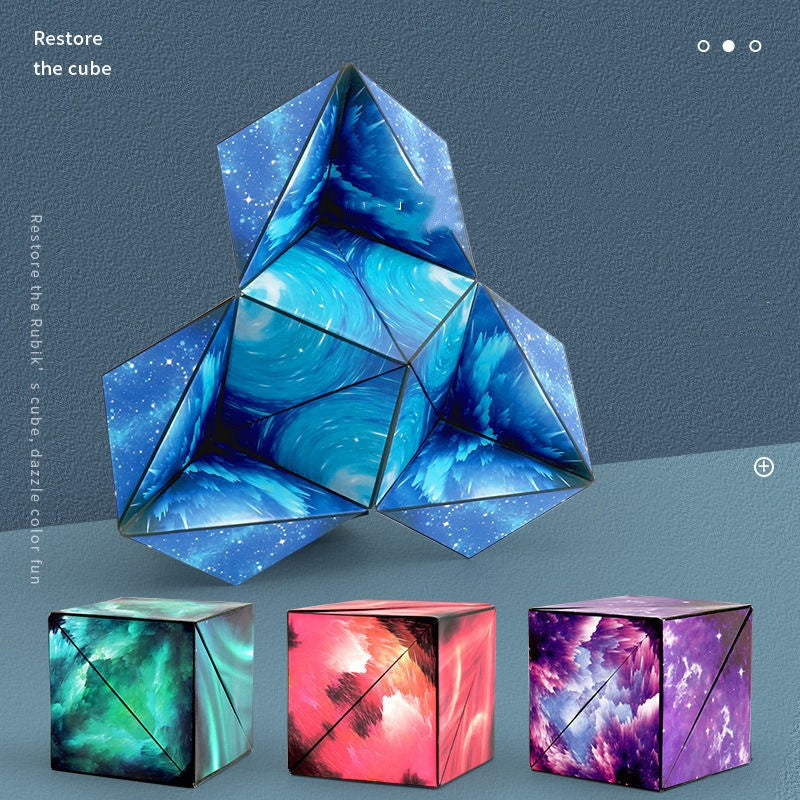 oh my god - 3D Magic Cube Magnetic Geometric Space Three-dimensional Decompressing Toy