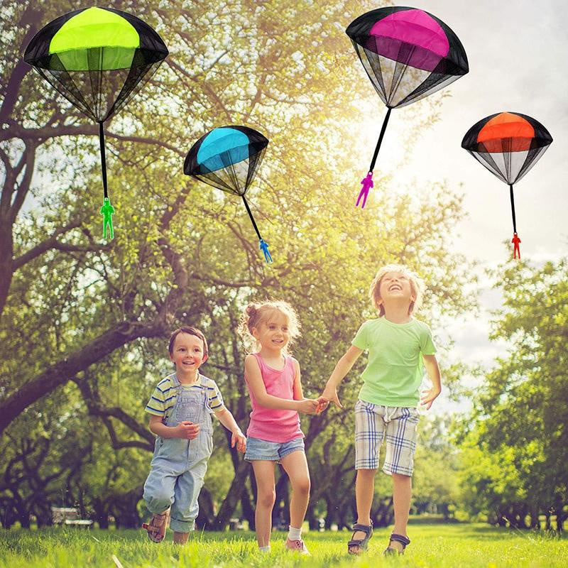 oh my god - 4PCS Set Tangle Parachute Figures Hand Throw Soliders Square Outdoor Children's Flying Toys