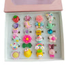oh my god - PinkSheep Little Girl Jewel Rings In Box- Adjustable- No Duplication- Girl Pretend Play And Dress Up Rings (24 Lovely Ring)