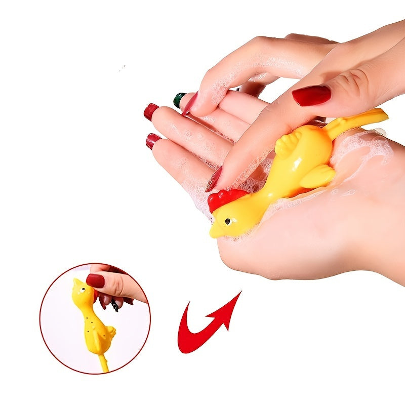 oh my god - Slingshot Chicken Rubber Chicken Flick Chicken Flying Chicken Flingers Stress Gag Toys; Funny Christmas Easter Chicks Novelty Gifts For Kids