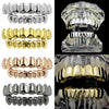 oh my god - New Unisex 18K Hip Hop Teeth Grill Set; Top Bottom Mouth Teeth Grills Fashion Removable Dental Grills Jewelry ROC
