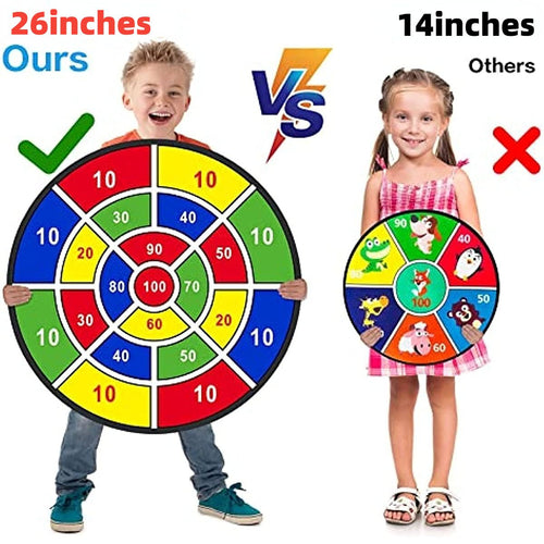 oh my god - 26 Inch Kids Dart Board With 8 Sticky Balls; Boys Toy; Indoor/Sport Outdoor Fun Party Game Toy For 3 4 5 6 7 8 9 10 11 12 Years Old Boys And Girls Birthday Gifts