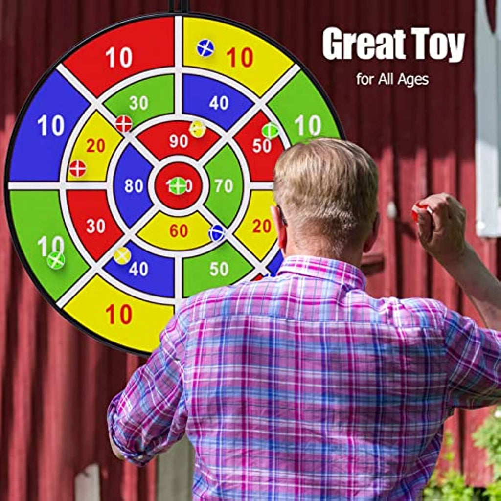 oh my god - 26 Inch Kids Dart Board With 8 Sticky Balls; Boys Toy; Indoor/Sport Outdoor Fun Party Game Toy For 3 4 5 6 7 8 9 10 11 12 Years Old Boys And Girls Birthday Gifts