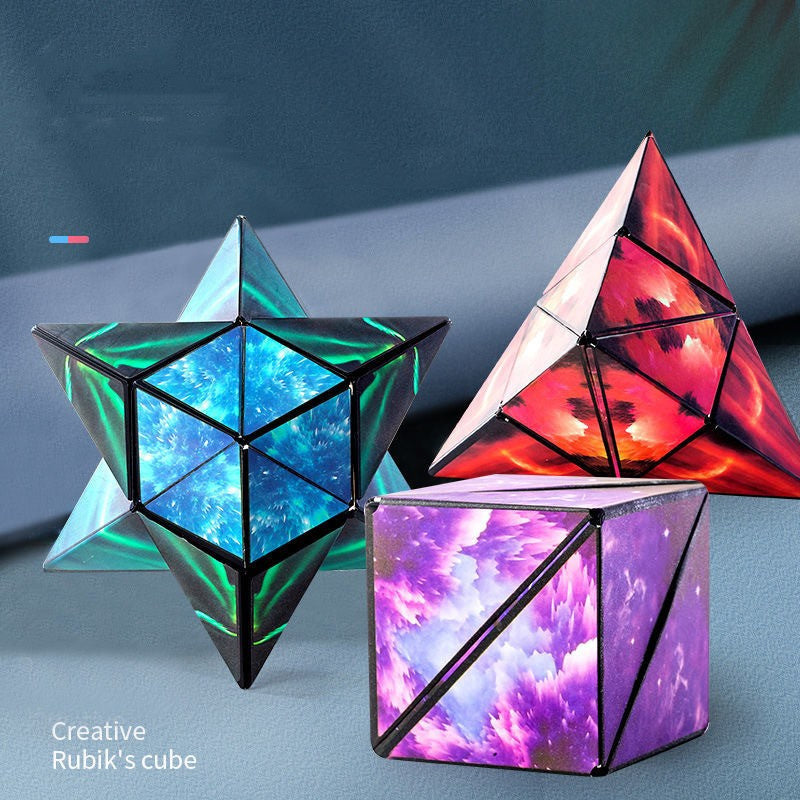 oh my god - 3D Magic Cube Magnetic Geometric Space Three-dimensional Decompressing Toy