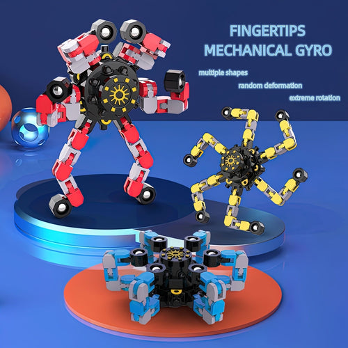 oh my god - Fingertip Mechanical Gyro Beyblade Deformable Chain- DIY Creative Decompression Finger Gyro Beyblade For Children's Toy
