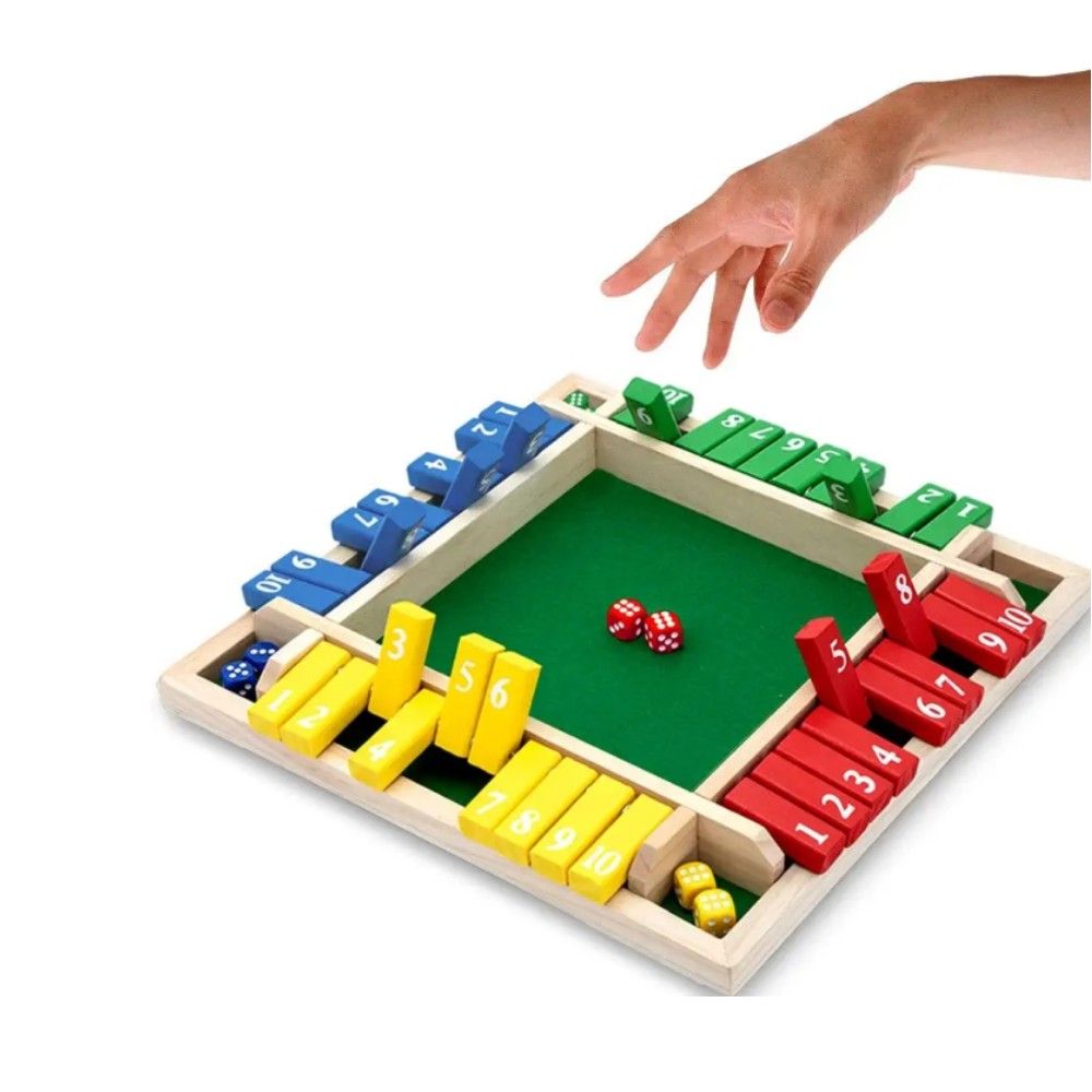YYDS - Shut The Box Game; Wooden Board Dice Games For Adults And Kids 2-4 Player Family Classics Tabletop Version Games For Classroom; Party; Home