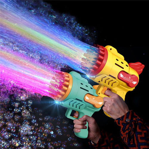 YYDS - Automatic Gatling Bubble Gun Kids Toys Summer Soap Water Bubble Machine Gun 2-in-1 Electric Bubble Machine for Children Gift Toy