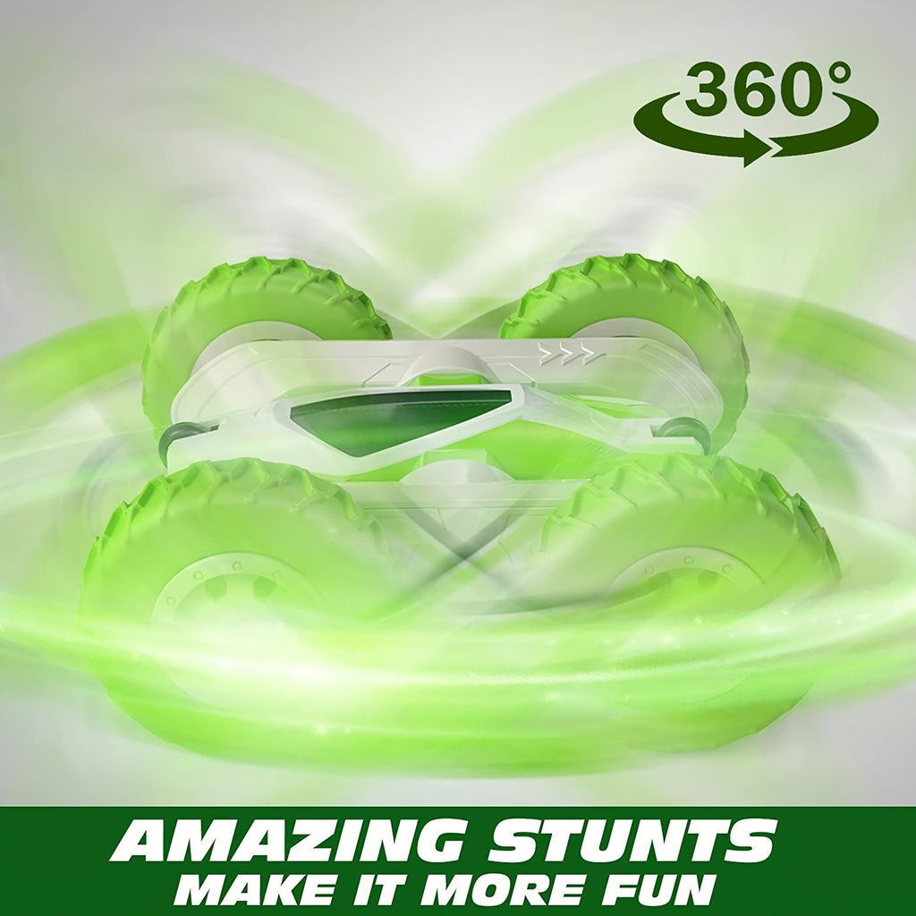 Department Store - Remote Control Flip Stunt Car(Green); 4WD 2.4Ghz Remote Control Toys; Double Sided Flips 360Â°Rotating RC Stunt Car; Toy For 5 6 7 8 Year Old Boys Girls