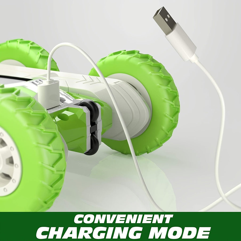Department Store - Remote Control Flip Stunt Car(Green); 4WD 2.4Ghz Remote Control Toys; Double Sided Flips 360Â°Rotating RC Stunt Car; Toy For 5 6 7 8 Year Old Boys Girls