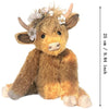 Department Store - Zasekb Scottish Highland Cow Plush; Realistic Cow Stuffed Animals Soft Farm Plushie; Cuddly Highland Cow Accompany Plush Decorative Pillow Birthday Gifts for Boys Girls (Brown)