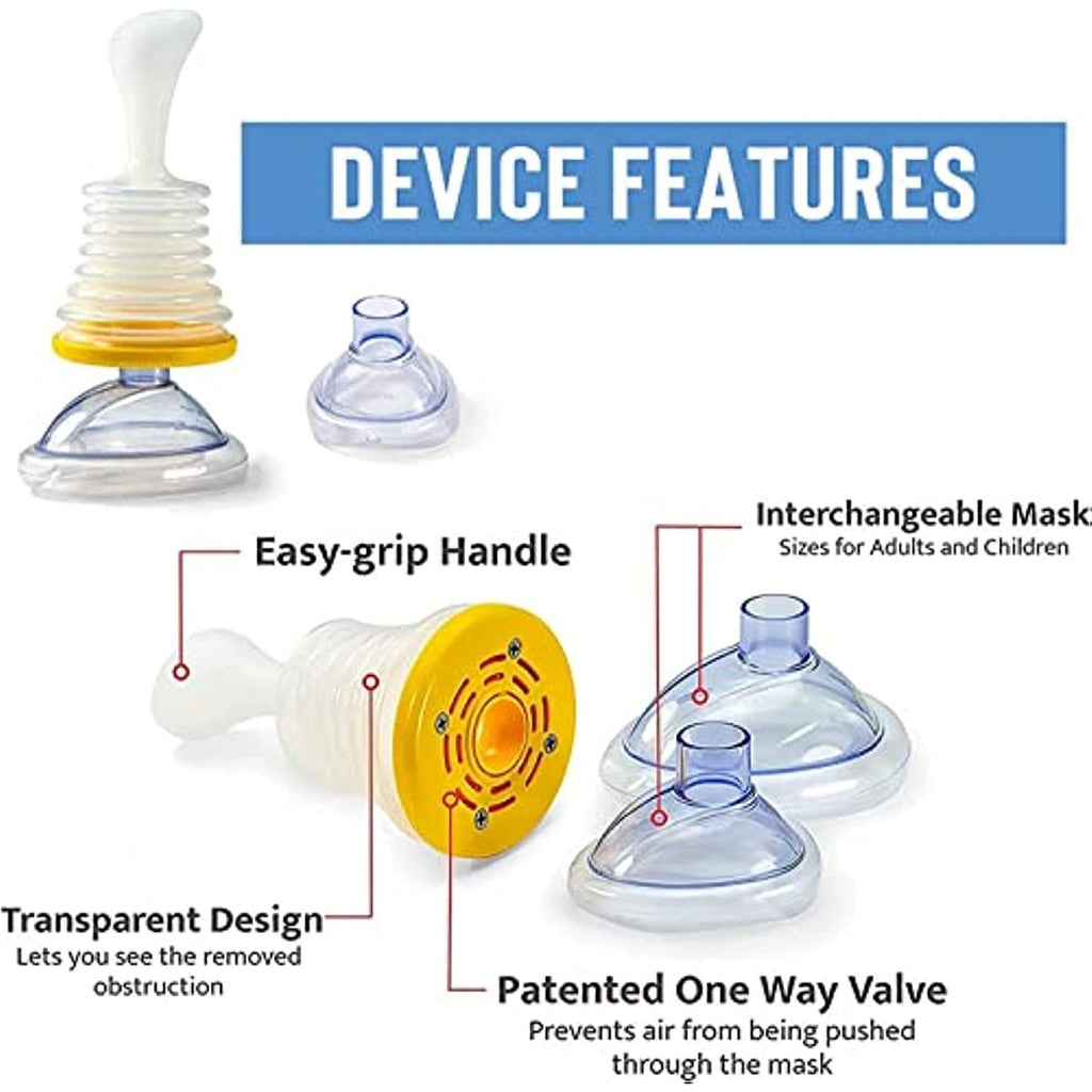 Department Store - 2 Set Choking Emergency Device Rescue Device; Portable Choking First Aid Choking Device First Aid Kit CPR Training Facial Cover Shield for Children and Adults First Aid Choking Device