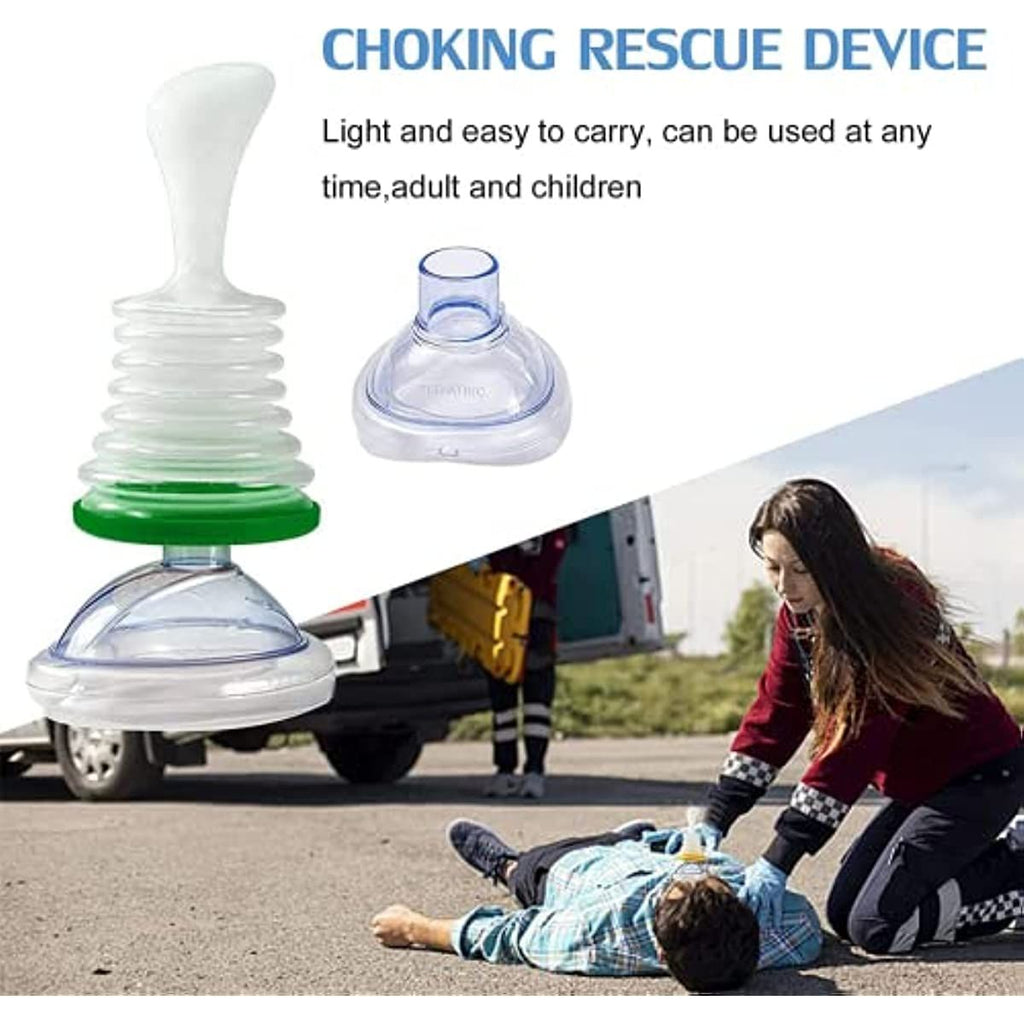 Department Store - 2 Set Choking Emergency Device Rescue Device; Portable Choking First Aid Choking Device First Aid Kit CPR Training Facial Cover Shield for Children and Adults First Aid Choking Device