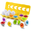 Department Store - 12pcs Matching Eggs Set Easter Egg - Color & Shape Recognition Sorter Skills Toys For Toddlers; Early Learning Educational Fine Motor Skill Montessori Gift For 1 2 3 Year Old Kids Boys And Girls