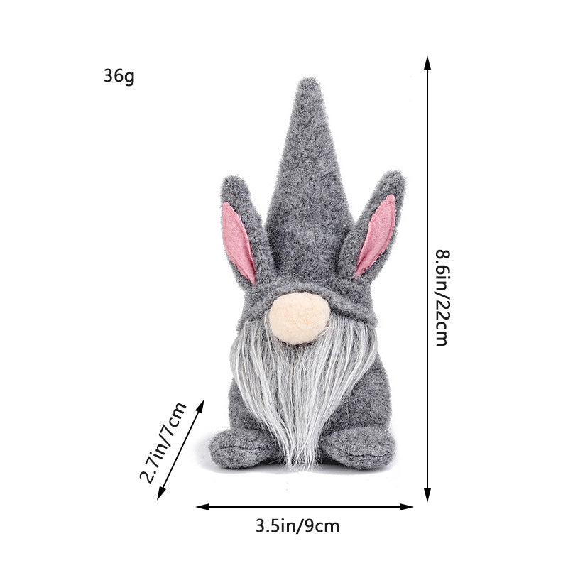 Department Store - 1pc; Easter Bunny Faceless Gnome Plush Doll; Easter Decor; Easter Gift; Bunny Doll Ornament; Party Atmosphere Props; Room Decor; Home Ornament