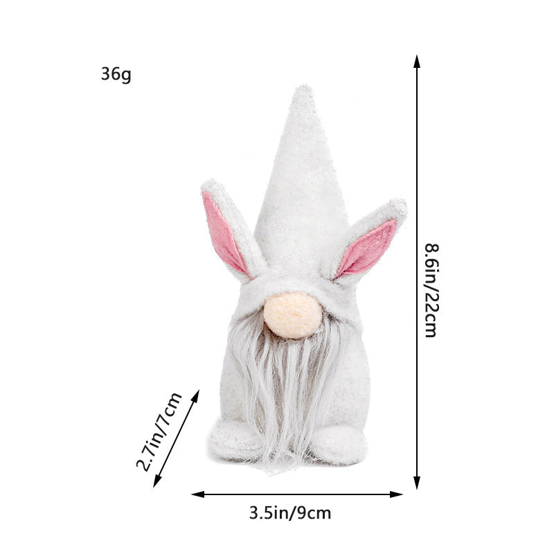 Department Store - 1pc; Easter Bunny Faceless Gnome Plush Doll; Easter Decor; Easter Gift; Bunny Doll Ornament; Party Atmosphere Props; Room Decor; Home Ornament