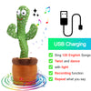 Department Store - Bluetooth Dancing Cactus Repeat Talking Toy 60/120 Songs Electronic Plush Toys Singing Recording Doll Early Education for Kids