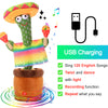 Department Store - Bluetooth Dancing Cactus Repeat Talking Toy 60/120 Songs Electronic Plush Toys Singing Recording Doll Early Education for Kids