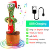 Department Store - Bluetooth Dancing Cactus Repeat Talking Toy 60/120 Songs Electronic Plush Toys Singing Recording Doll Early Education for Kids
