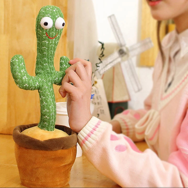 Nice Store - Home Decoration Gift Lovely Talking Toy Dancing Cactus Doll Speak Talk Sound Record Repeat Toy Kawaii Cactus Children Education