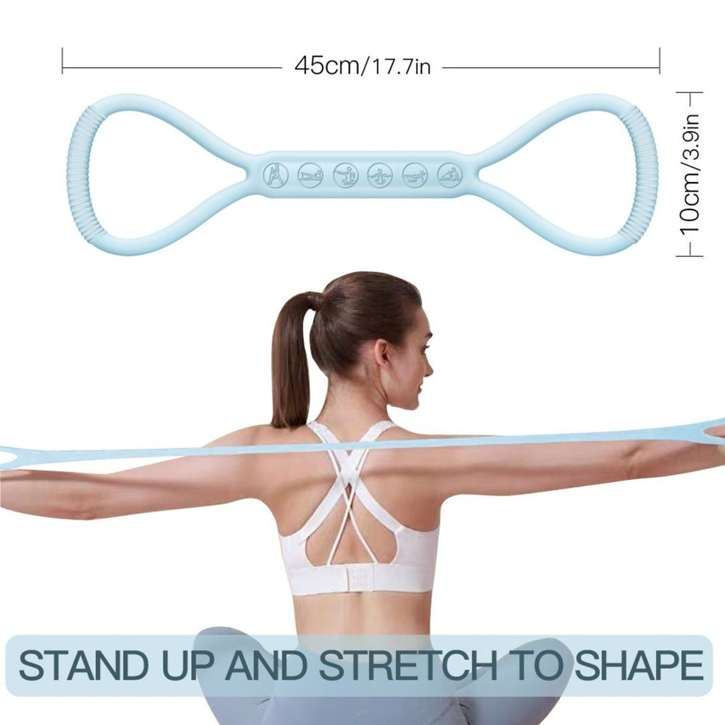 popmarket - 8-character Puller, 8-character Silicone Yoga Auxiliary Home Elastic Band Mini Band Kit, A Set Of 3, Light Three Medium, And Heavy Lower Body Loop Resistance Bands For Legs And Booty