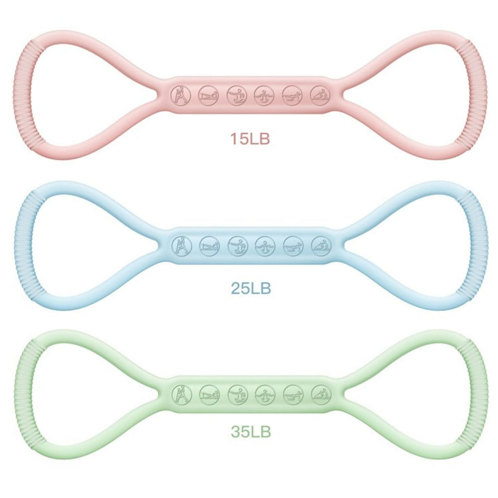 popmarket - 8-character Puller, 8-character Silicone Yoga Auxiliary Home Elastic Band Mini Band Kit, A Set Of 3, Light Three Medium, And Heavy Lower Body Loop Resistance Bands For Legs And Booty