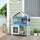 Qaba Wooden Mud Kitchen for Kids Outdoor with Sink, Faucet, Water Tank, Storage Shelves, Accessories for Boys and Girls, Blue