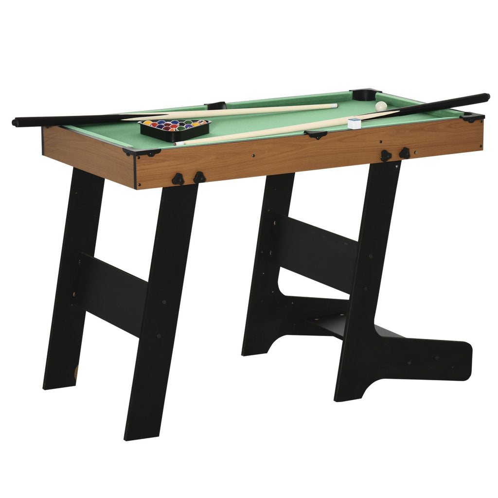 Soozier 38'' Foldable Billiards Tabletop Game, Complete Pool Table Set for Family Fun, Includes Balls, Cues, Chalk, Brush, for Game Room