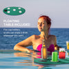 Soozier 12x5ft Lily Pad Floating Mat with Drink Holders 3-Layer Portable Roll-Up Water Mat Float Dock for 2-3 People, Green