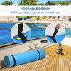Soozier 12x5ft Lily Pad Floating Mat with Drink Holders 3-Layer Portable Roll-Up Water Mat Float Dock for 2-3 People, Green