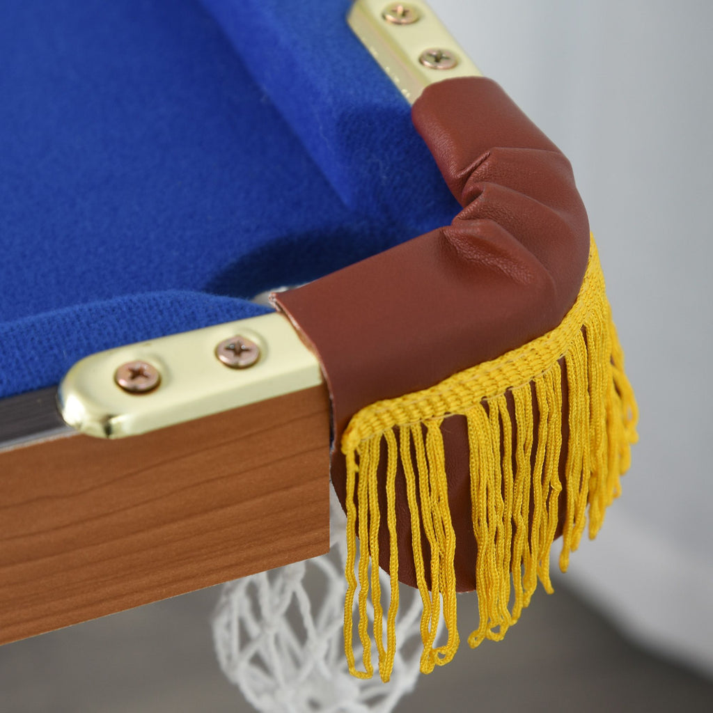 Soozier 55'' Portable Folding Billiards Table Game Pool Table for Kids Adults With Cues, Ball, Rack, Brush, Chalk