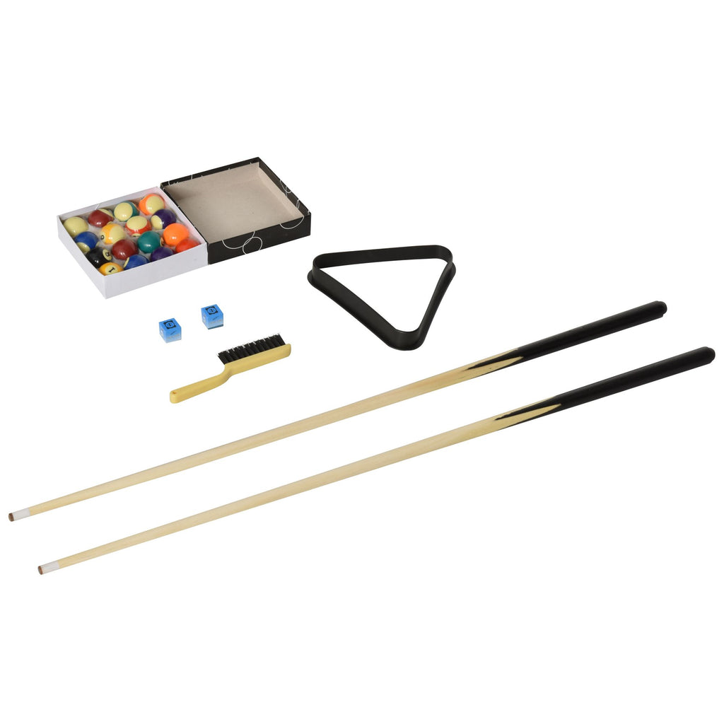 Soozier 55'' Portable Folding Billiards Table Game Pool Table for Kids Adults With Cues, Ball, Rack, Brush, Chalk