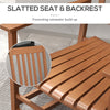 Outsunny Teak Outdoor Leisure Set: Rocking Chairs with Side Table for Breezy Moments