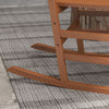 Outsunny Teak Outdoor Leisure Set: Rocking Chairs with Side Table for Breezy Moments